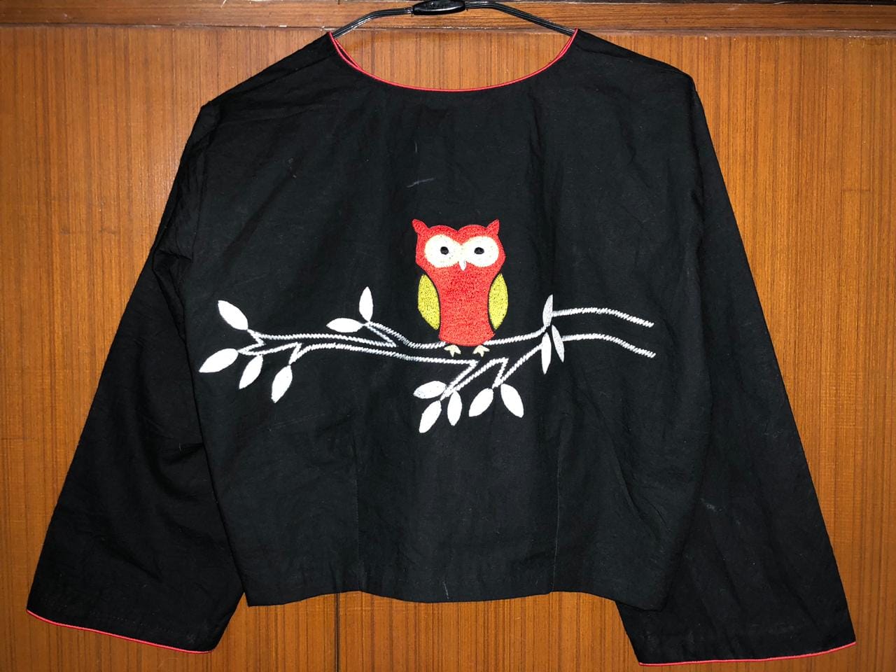 Artisanal Hand Embroidered Owl Motif