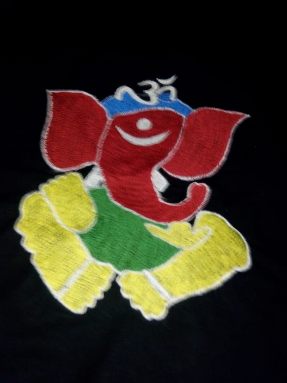 Hand Embroidered Ganesha Sacred Needlework